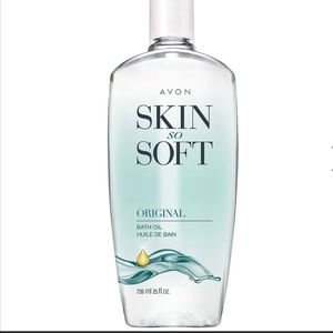 Avon skin so soft original bonus size bath oil with free lip balm